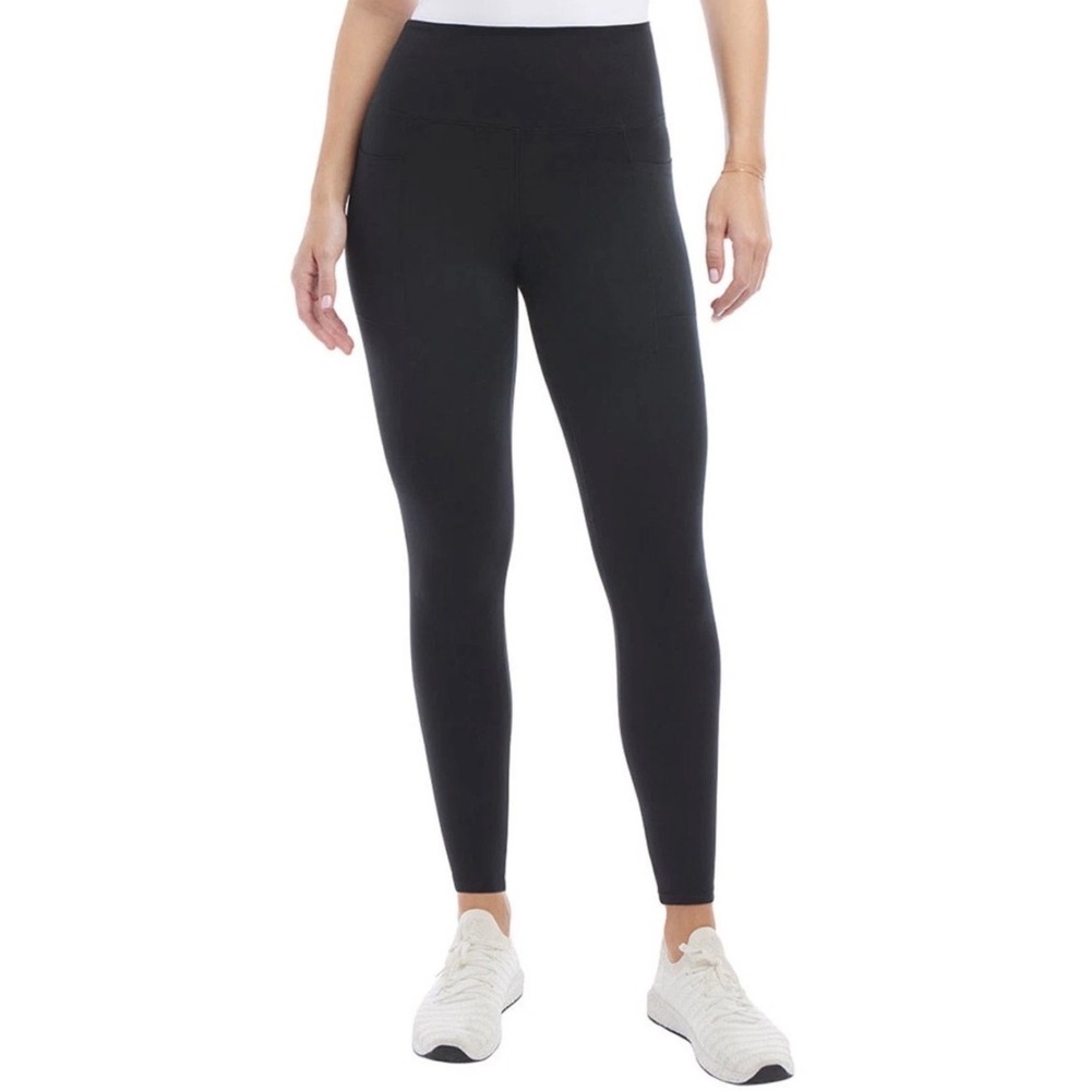 Danskin Activate 7/8 Leggings Black Salt High Rise Activewear Womens •M• Yoga